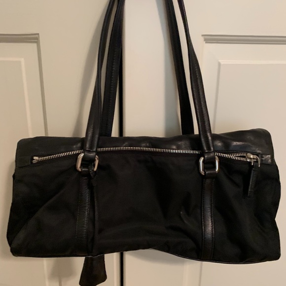 Prada Tessuto Nylon & Leather Key Clasp Lock Purse - Picture 4 of 7